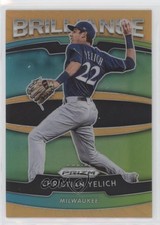 2020 Panini Prizm Brilliance Neon Orange Prizm 41/100 Christian Yelich #B-6 o7m
