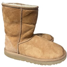 UGG women's classic short II sheepskin leather with lamb fur lining - women's 8
