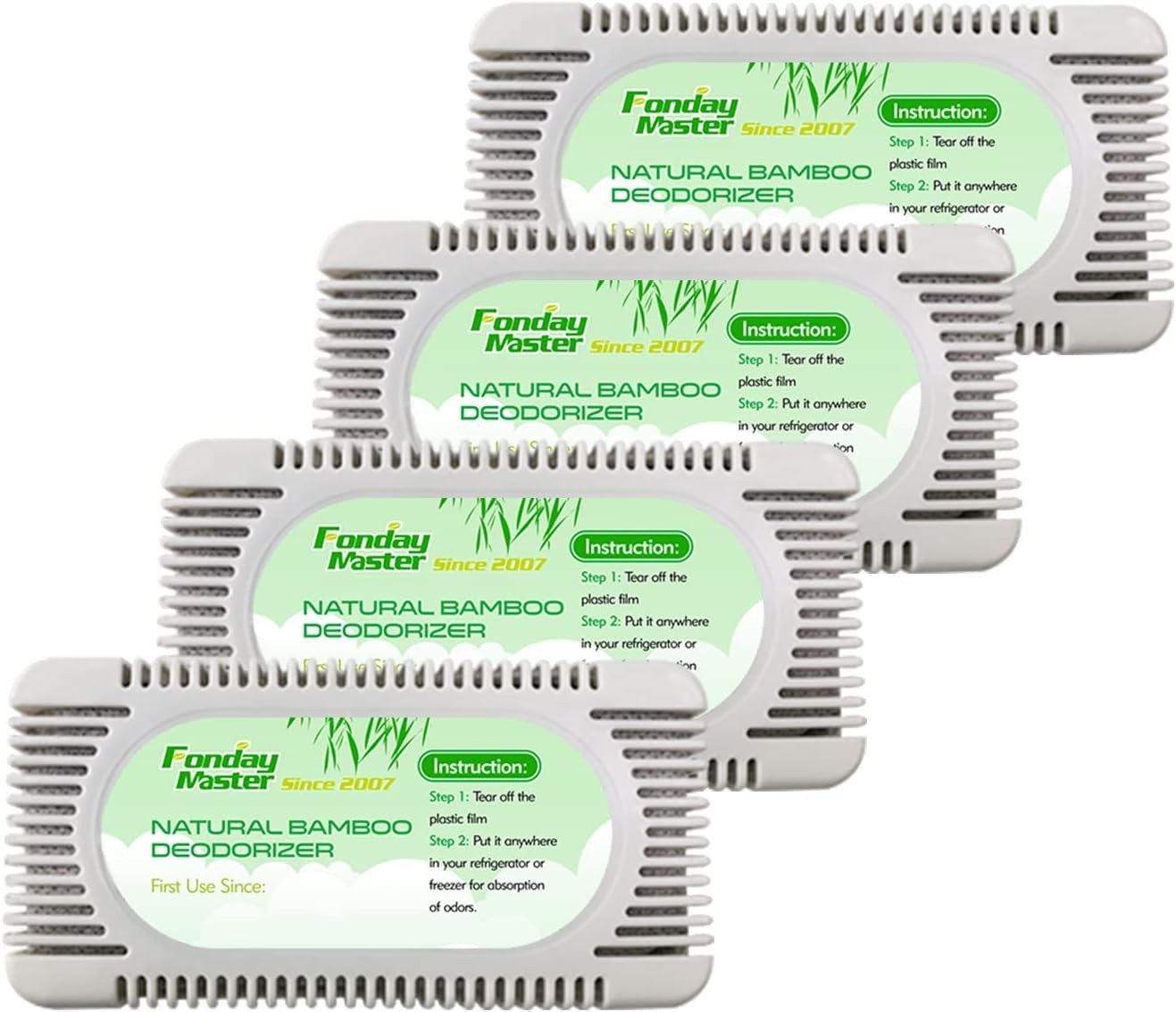 4 Packs Refrigerator Deodorizer Odor Eliminator for Fridge Freezer Cooler & Lun