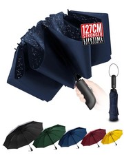 Inverted Travel Umbrella Compact Windproof Auto Folding 10 Ribs