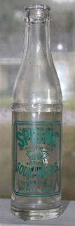 Waialua Hawaii Spring ACL painted label soda bottle w picture Star 1959 vintage