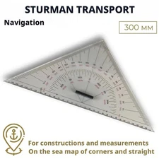 Acrylic Chart Drawing Triangle Ruler Board Nautical Navigation Accessories E6L9