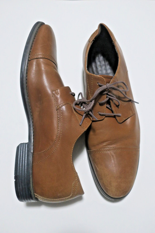 Johnston & Murphy Cap Toe Oxford Dress Shoes Color Tan Size 11.5M 15-1218