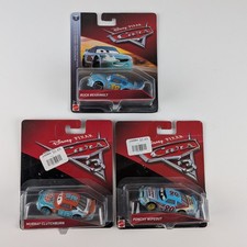 Disney Pixar Cars 1:55 - Stock Car Lot of 3 - Damaged Cards, Unglued Blisters