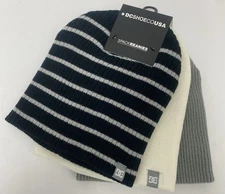 (3) Pack Lot DC SHOES Skully Beanie Winter Hat Outdoor Ski Snowboard New WTags!