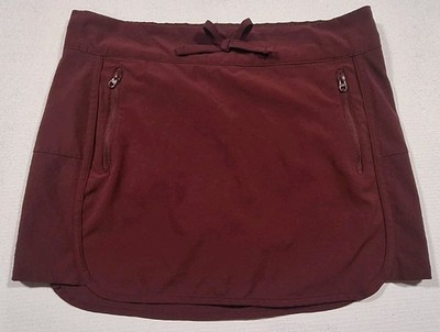 Magellan Caddo Skort Fishing Gear Girls Sz L (10-12) Maroon Zip Pocket