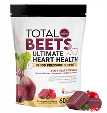 Total Beets Chews Blood Pressure Support Pomegranate Berry Ultimate Heart Health