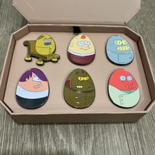 Futurama Enamel Pin Set Hulu Promo Fry Bender Zoidberg Leela NIB Box