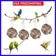 4Pcs Globe Hummingbird Nesters Material Holder, Full of Bird Nesting Material...