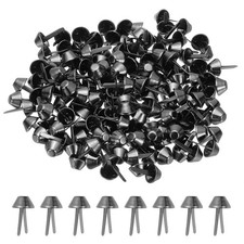 200 Pcs Metal Brads Purse Feet Studs Mushroom Black, 0.4 x 0.7 Inch