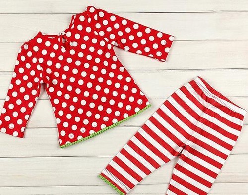 NEW Girl's Christmas Tutu Santa Reindeer Holiday Party 2 PC Leggings Outfit Set - Picture 14 of 28