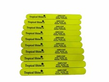 10 Tropical Shine Neon Yellow Ex-Fine 320 Nail Files Made In USA