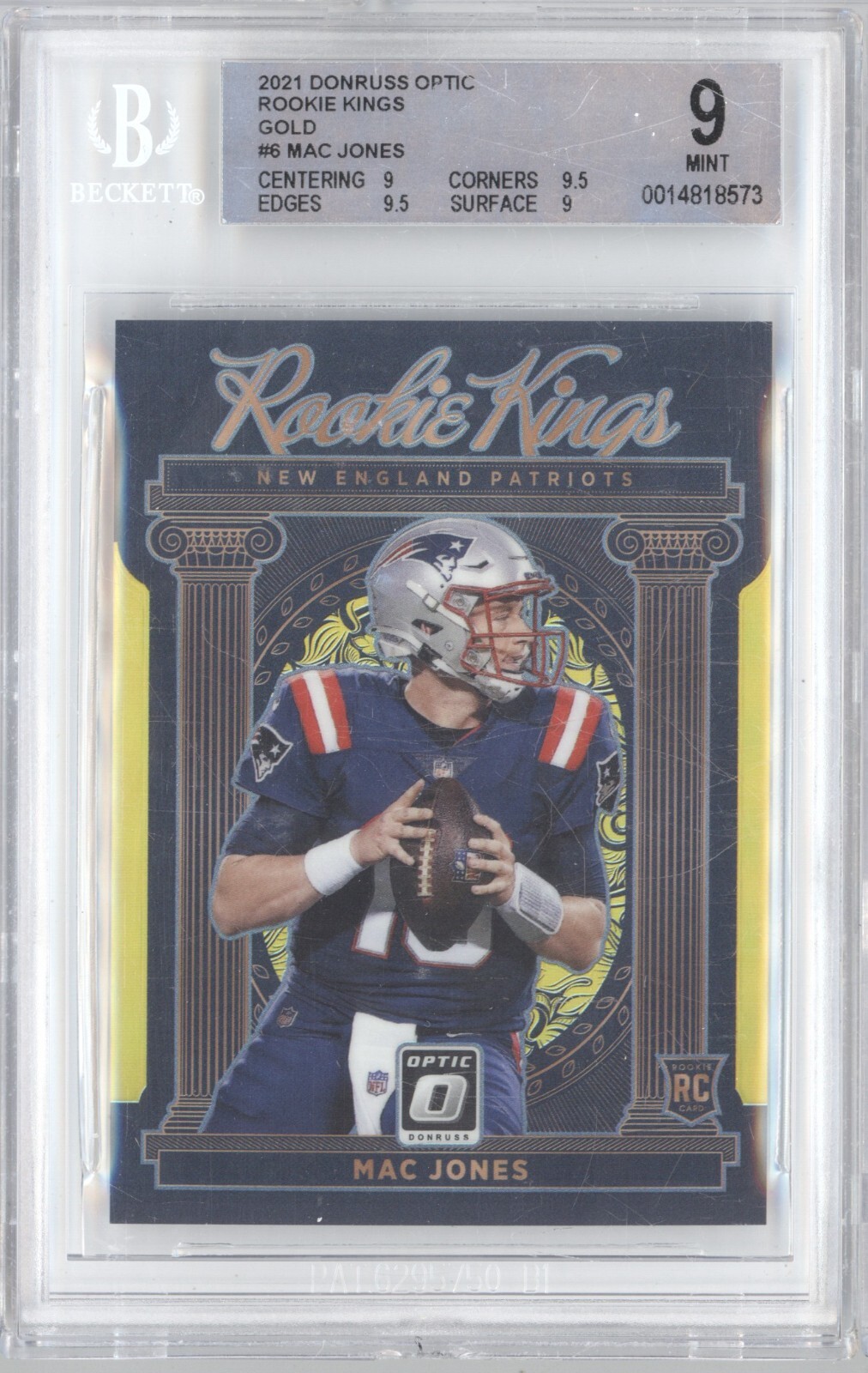 Mac Jones Panini Donruss Optic Rookie Kings #RK6 Gold