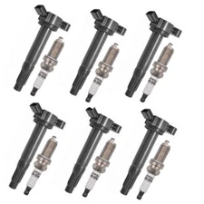 6PCS Ignition Coil + 6PCS Spark Plug Pack For 2006-2012 Toyota RAV4 V6-3.5L