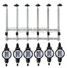 Optics Home Bar 6 Bottle Wall Bracket Rack & 35ml Metrix Optic Spirit Measures