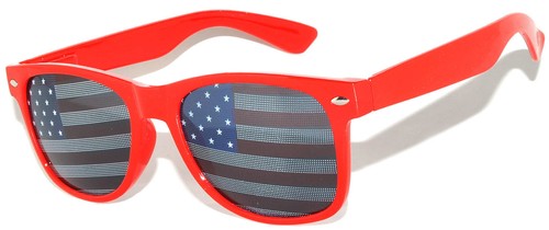 Gafas de sol retro con bandera estadounidense EE. UU. patriótico 4 de julio rojo - Imagen 2 de 2
