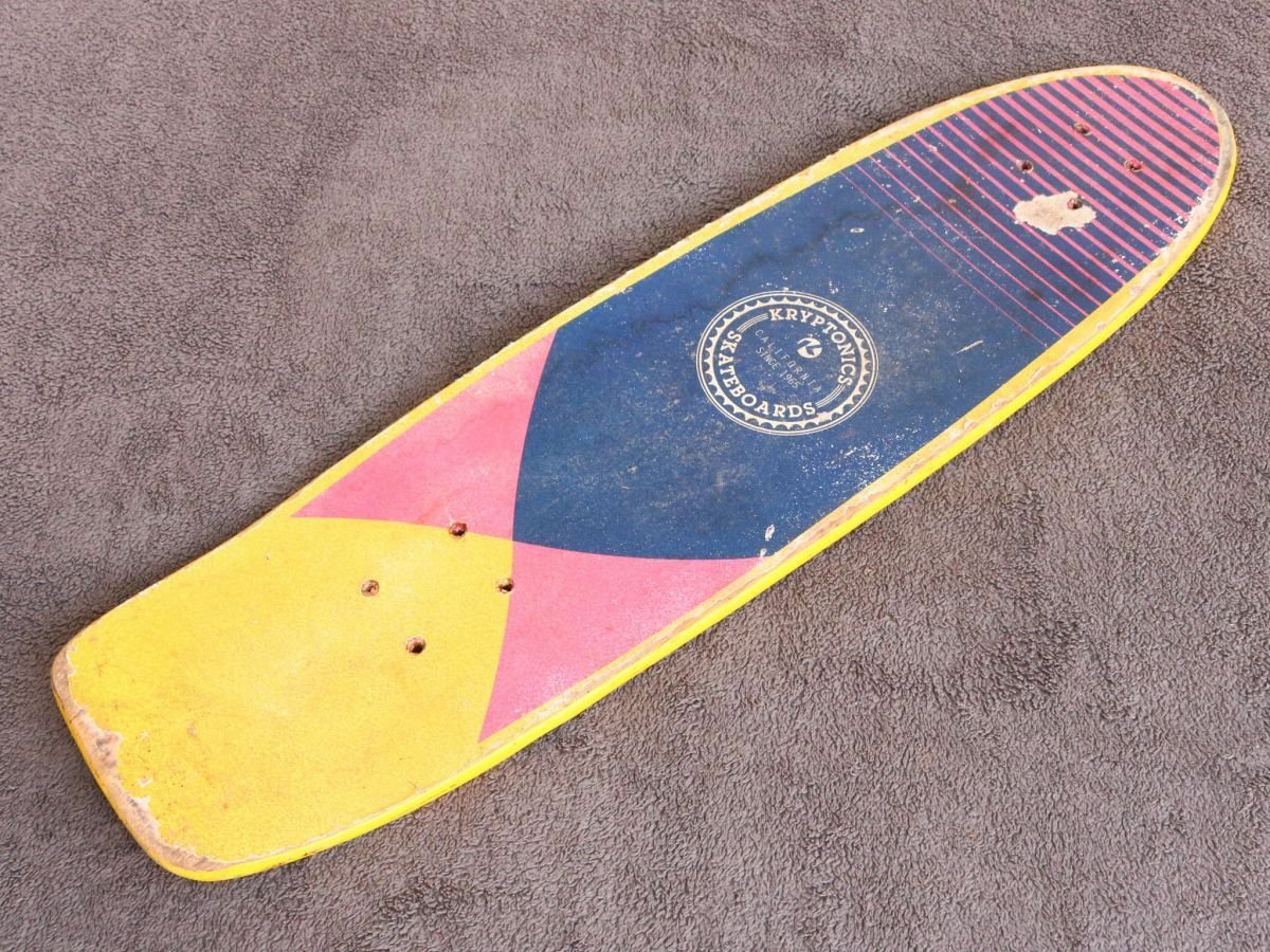 Vintage Kryptonics Skateboard Deck Original Skate Retro 1965 Neon