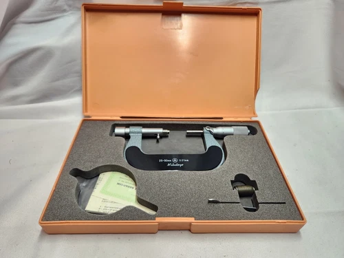 Mitutoyo 107-182 Dial Indicating Micrometer 25-50mm (No Indicator)