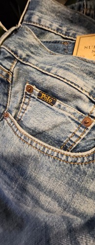 RALPH LAUREN POLO Sullivan Slim Repaired Patchwork Distressed jeans sz  32 x 32 - Picture 14 of 14