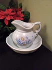 Vintage McCoy Picture and Bowl Set Baby Blue With Flour