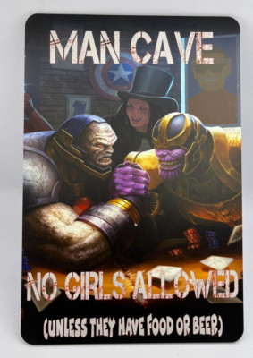 MAN CAVE  NO GIRLS ALLOWED  /Aluminum Sign  8'' x 12''