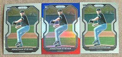 2021 Panini Prizm Jonathan Steiver Rookie Lot #68 Red White & Blue White Sox RC