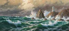 LMOP0946L 100% Handmade Painted Sea Wave Seascape Art Oil Painting On Canvas
