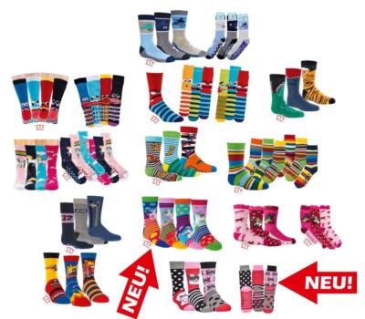 Wowerat 3 Paar rutschhemmende ABS Kinder Stopper-Socken viele Motive 19 - 38 Neu