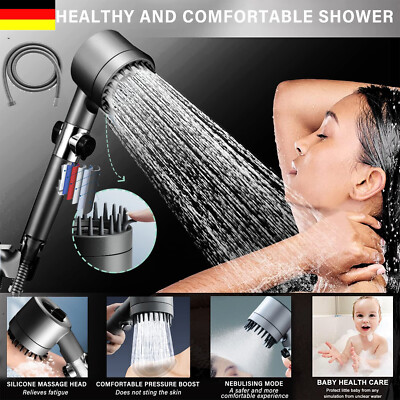 3 Modi Duschkopf Handbrause Hochdruck Filtration Wasserspar Massage Duschbrause