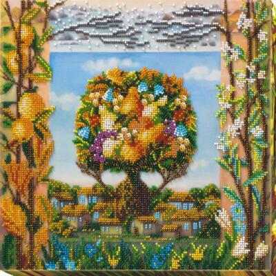 Bead embroidery kit A series of times needlework kit Art canvas beadwork pattern