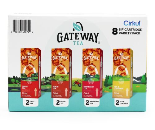 Cirkul Gateway Tea Variety Pack Flavor Cartridges 8 Count - Zero Sugar, 05/2026