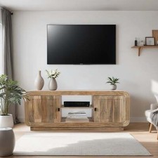 Paloma Carved Mango Wood 2 Doors TV Cabinet upto 55 inch