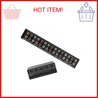 CHUNGHOP 8 in 2 Out 8 Way Composite AV Switcher 3 RCA Video L/R Audio Switch Box