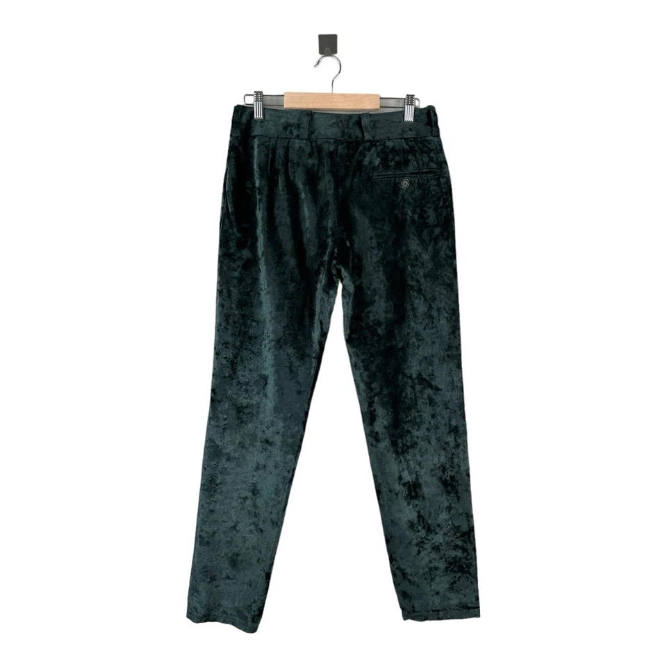 Vintage Women's DOLCE & GABBANA Velvet Pants Green Size IT46 - Image 2 of 4