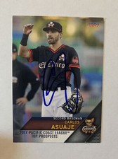 CARLOS ASUAJE Signed 2017 PCL Top Prospects Baseball Card SAN DIEGO PADRES AUTO