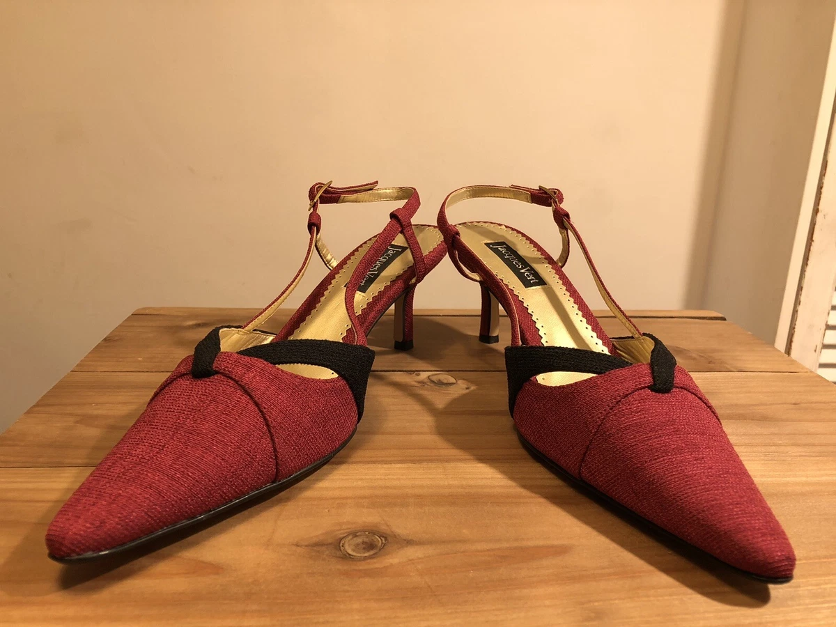 JACQUES VERT Cerise Canvas Wedding Evening Shoes Heels! UK6.5! New! Only |  eBay