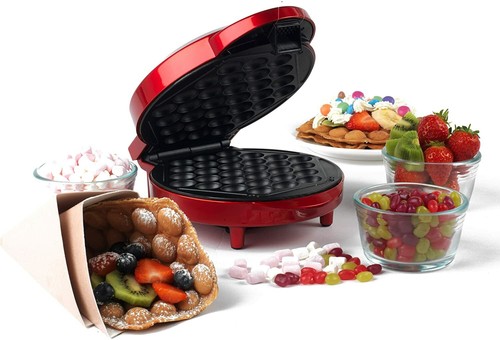 giles & posner red bubble waffle maker