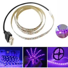 DC5V USB 5050 LED Strip Lights UV Purple 395nm Ultraviolet Flexible Tape Lamp