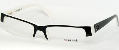Gianfranco Ferré FF15201 Schwarz/Weiß Brillengestell 50-16-135 mm Halb-Rand