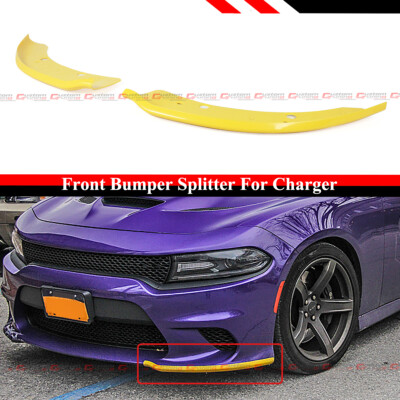 Front Bumper Lip Splitter Cover For Dodge Charger (2015-2021) - ABS Plastic, 4 Colors, Compatible With SRT, Scat Pack, R/T, GT