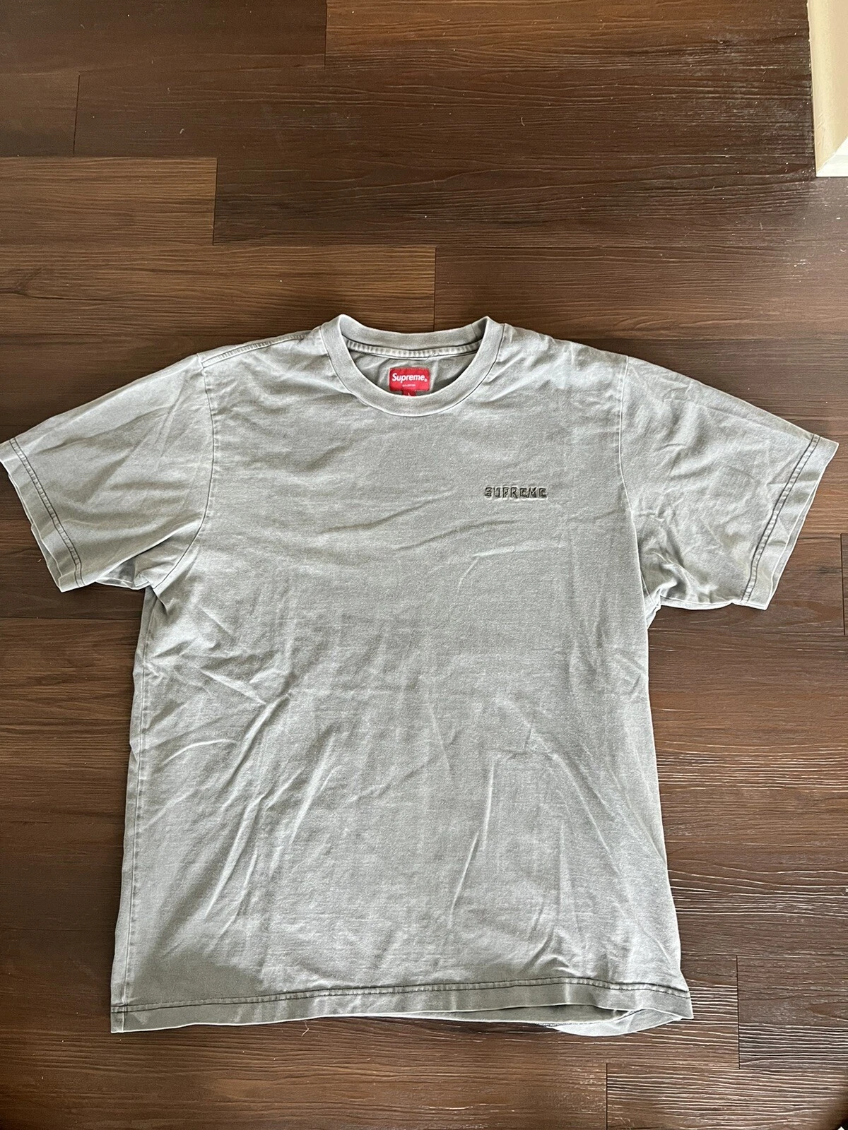 Tee shirt Supreme Overdyed (gris foncé)    Taille L