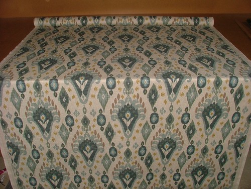 iLiv Boho Glacier Ikat Linen Blend Cotton Curtain Upholstery Cushion Fabric - Picture 3 of 19