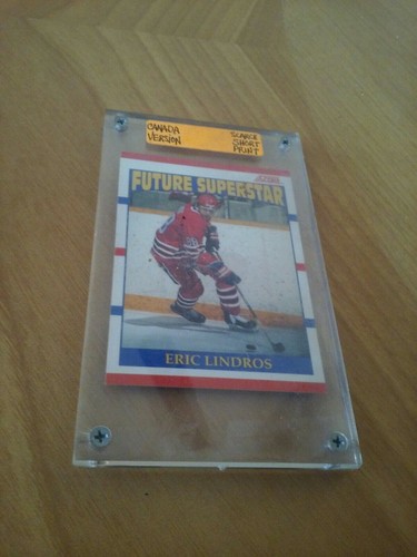 1990-91 SCORE CANADIAN #440 ERIC LINDROS ROOKIE CARD NM-MT hockey card beautiful - 第 1/7 張圖片