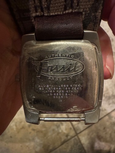 Fossil Men's wide brown Leather band.Analog,water-resistant dress watch. - Picture 9 of 9