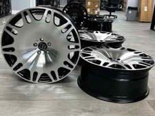 22x10 Brabus Wheels Black Machine Rims 5x130 G Wagon G500 G550 G55 G63 Full Set