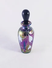 Vintage Hanging Hearts Iridescent Perfume Bottle