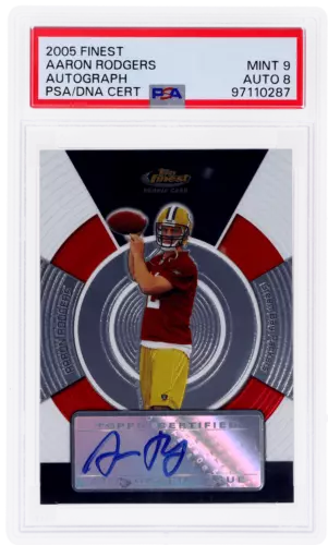 2005 Finest Aaron Rodgers Auto #151 /299 PSA 9 Rookie RC