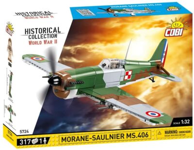 COBI 5724 WWII French Morane-Saulier MS.406 Fighter Plane 317pcs 1:32 Scale NEW!