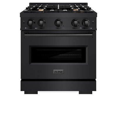 ZLINE 30'' Classic Gas Range CONVECTION OVEN GAS Cooktop BLK Stainless CGRB-BR-30