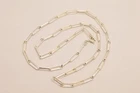 925 Sterling Silver Elongated Link Chain Necklaces. 18"-22", 6-7.6 grams